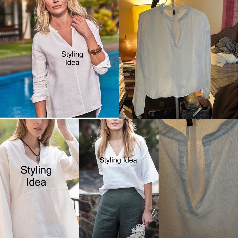 SALE!! DEAL!! J. Crew V-Neck Linen-Look Crinkle Blouse